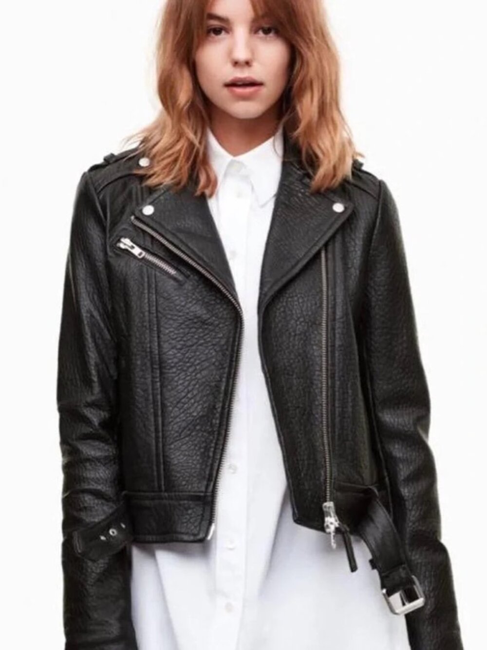 Aritiza x Mackage Moto Leather Jacket, Size: XS